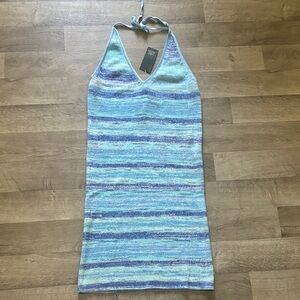 Striped Halter Knit Dress